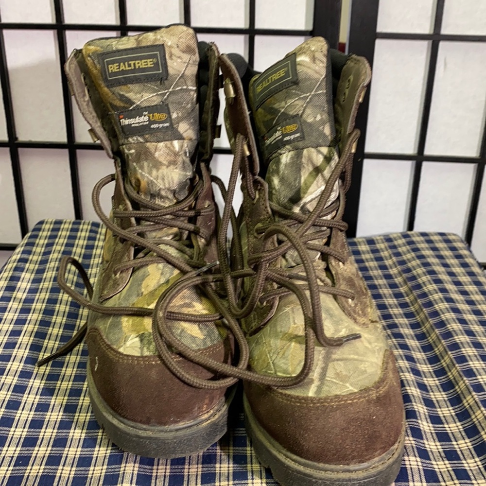 Realtree Leather Waterproof Thinsulate Boots Sz 9